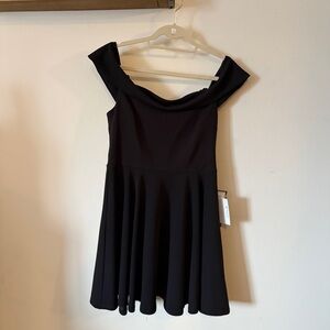 Elegant Black Off-Shoulder Dress